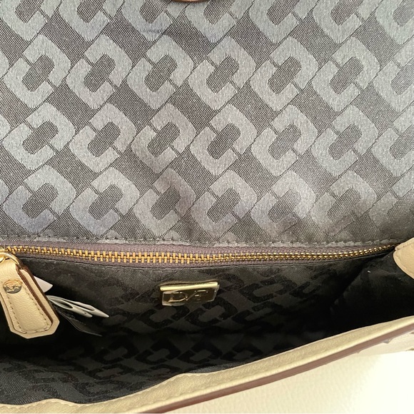 DVF leather clutch with plated studs